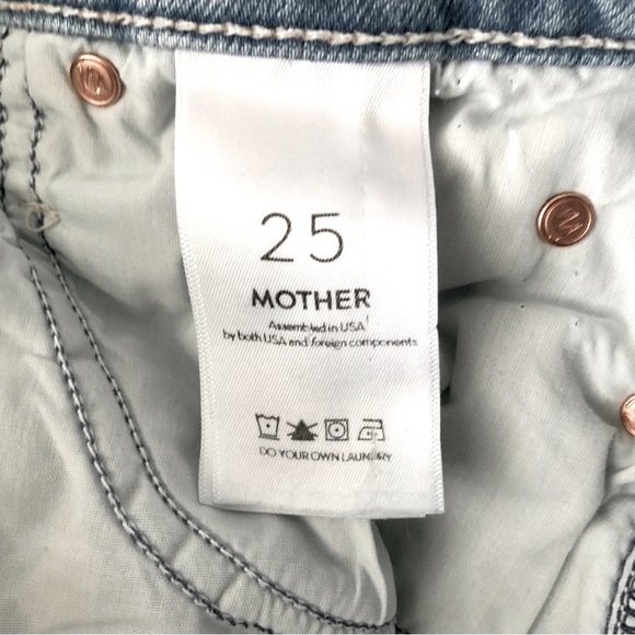 MOTHER SUPERIOR Jeans The Dazzler Button Fly Ankle High Rise Blue Size 25 - Picture 9 of 13